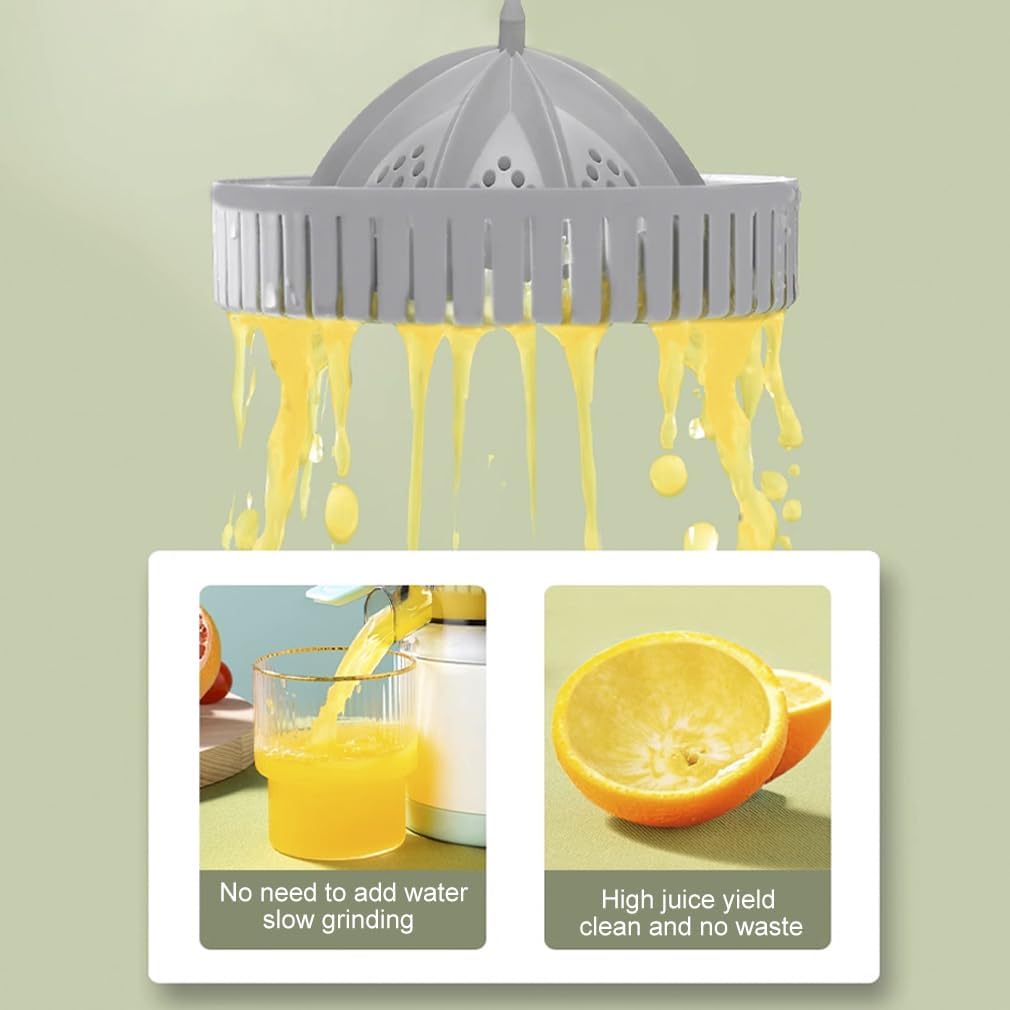Electric Citrus Juicer, Rechargeable Juicer Machine with USB Cable and Touch Button, Automatic Orange Lime Lemon Grapefruit Squeezer, Easy to Clean Portable Juicer, White