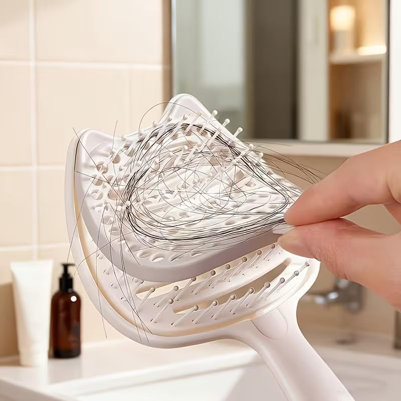Detangling Hair Brush with Removable Base for Easy Cleaning