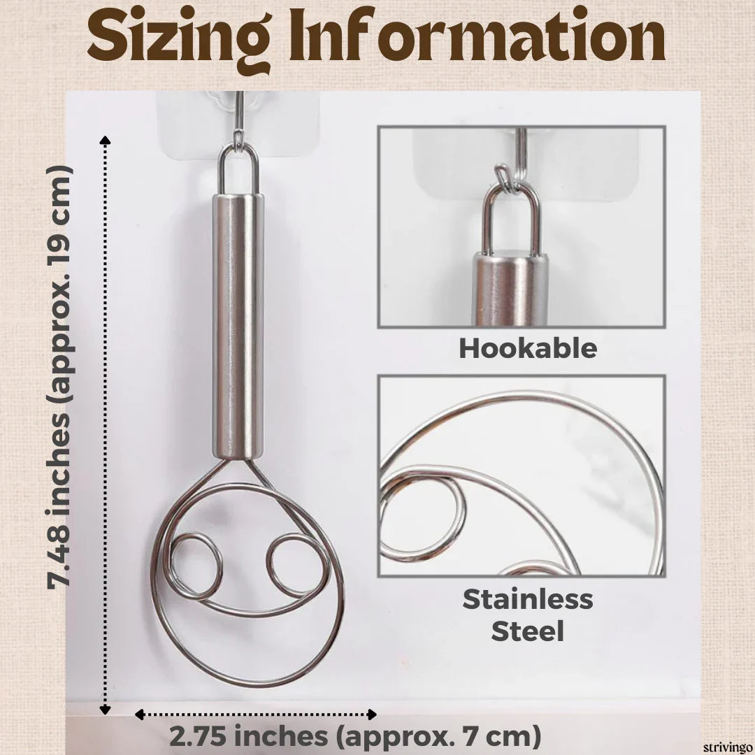 Stainless Steel Dutch Dough Whisk ( 50% OFF Limited Stockđ„)