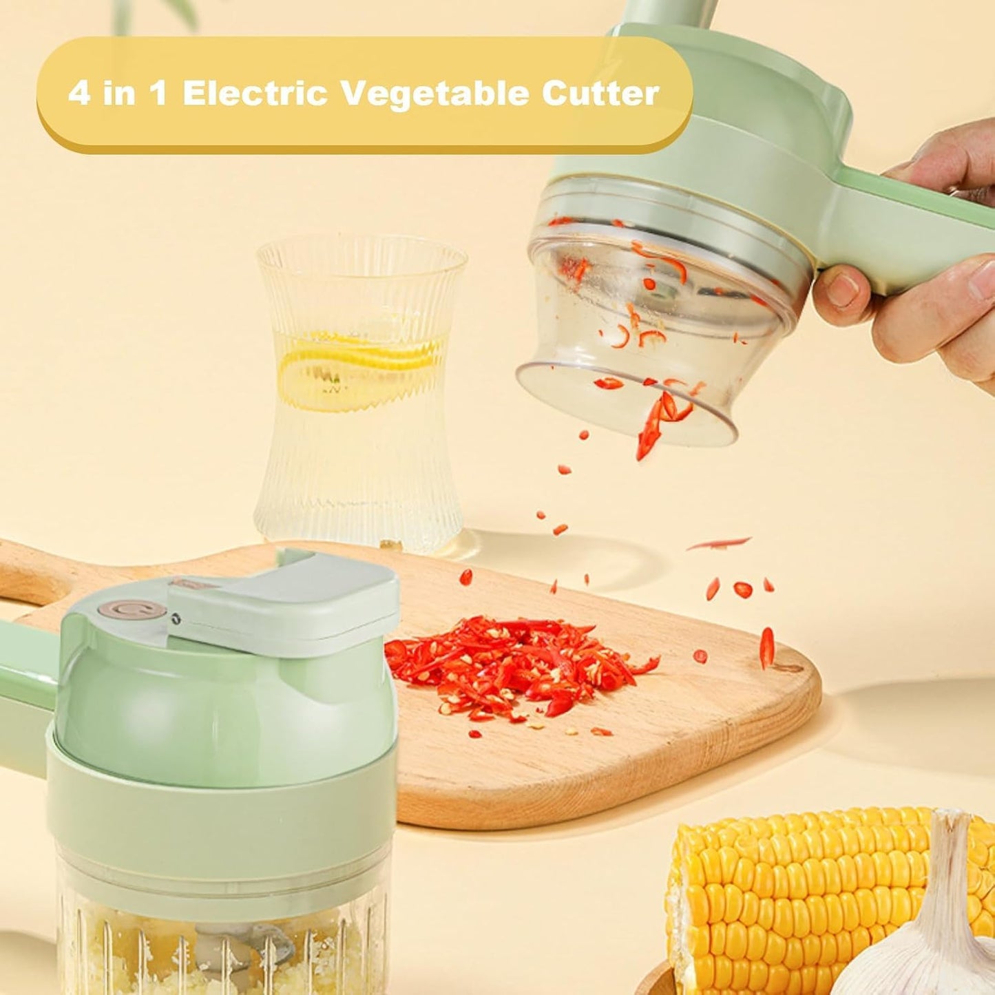 4 in 1 Multifunctional Electric Vegetable & Meat Speedy Grinder