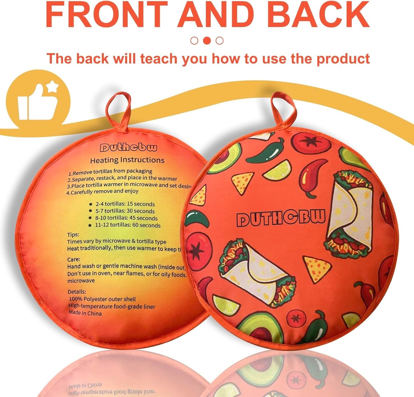 Tortilla Warmer Insulated & Microwaveable Fabric