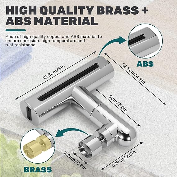 Kitchen Faucet - 4 in 1 360° Swivel Faucet Waterfall Faucet 4 Function Water Saving Kitchen Sink Faucet Bathroom Faucet