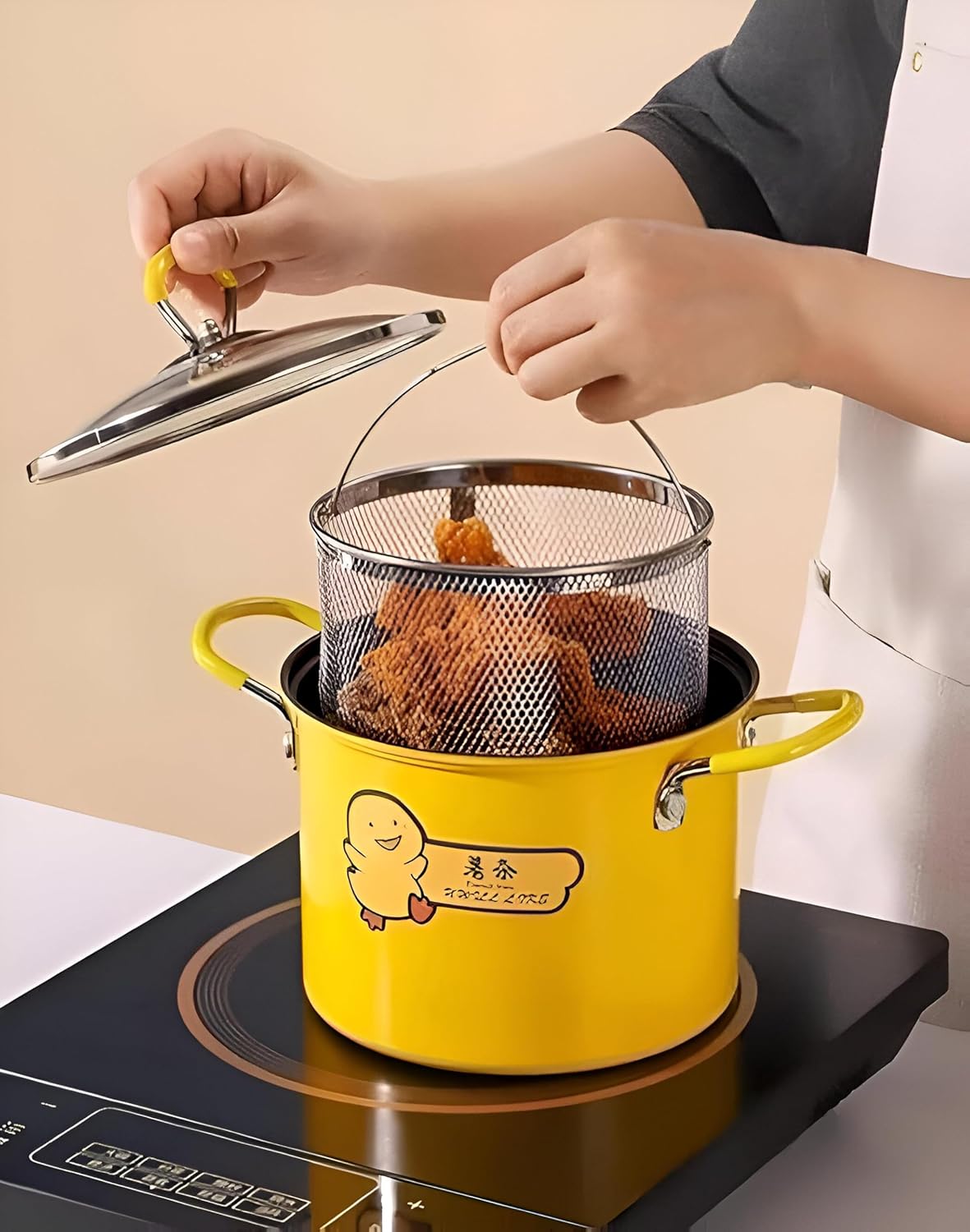 2L Deep Frying Strainer Pot