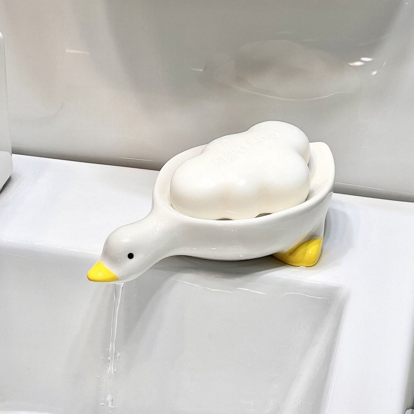 Little Duck Soap Holder, Cute Soap Drying Rack, Kitchen Bathroom Shelf Floor Type Soap Holder,