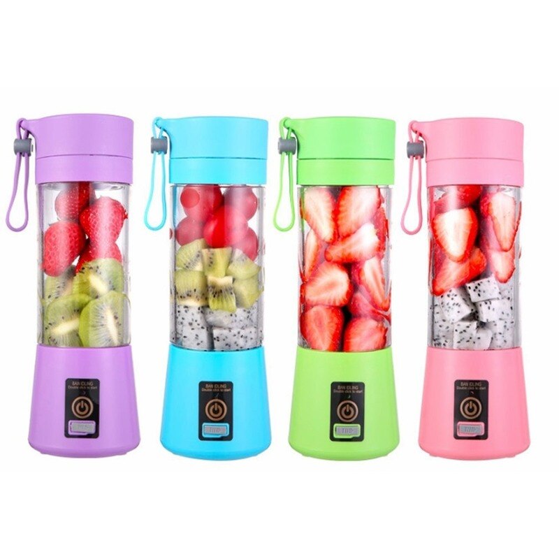 USB Rechargeable Juicer 6 Blades Electric Blender Portable Mixer