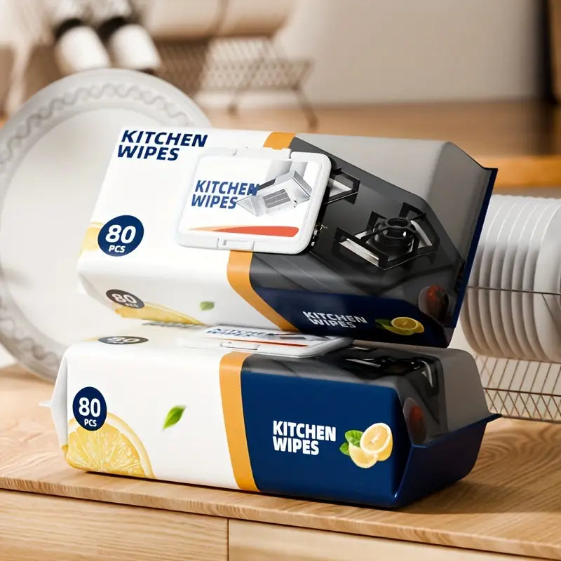 ๐ Ultra-Cleaning Kitchen Wipes: 80 Pcs Mega Saver Pack ๐