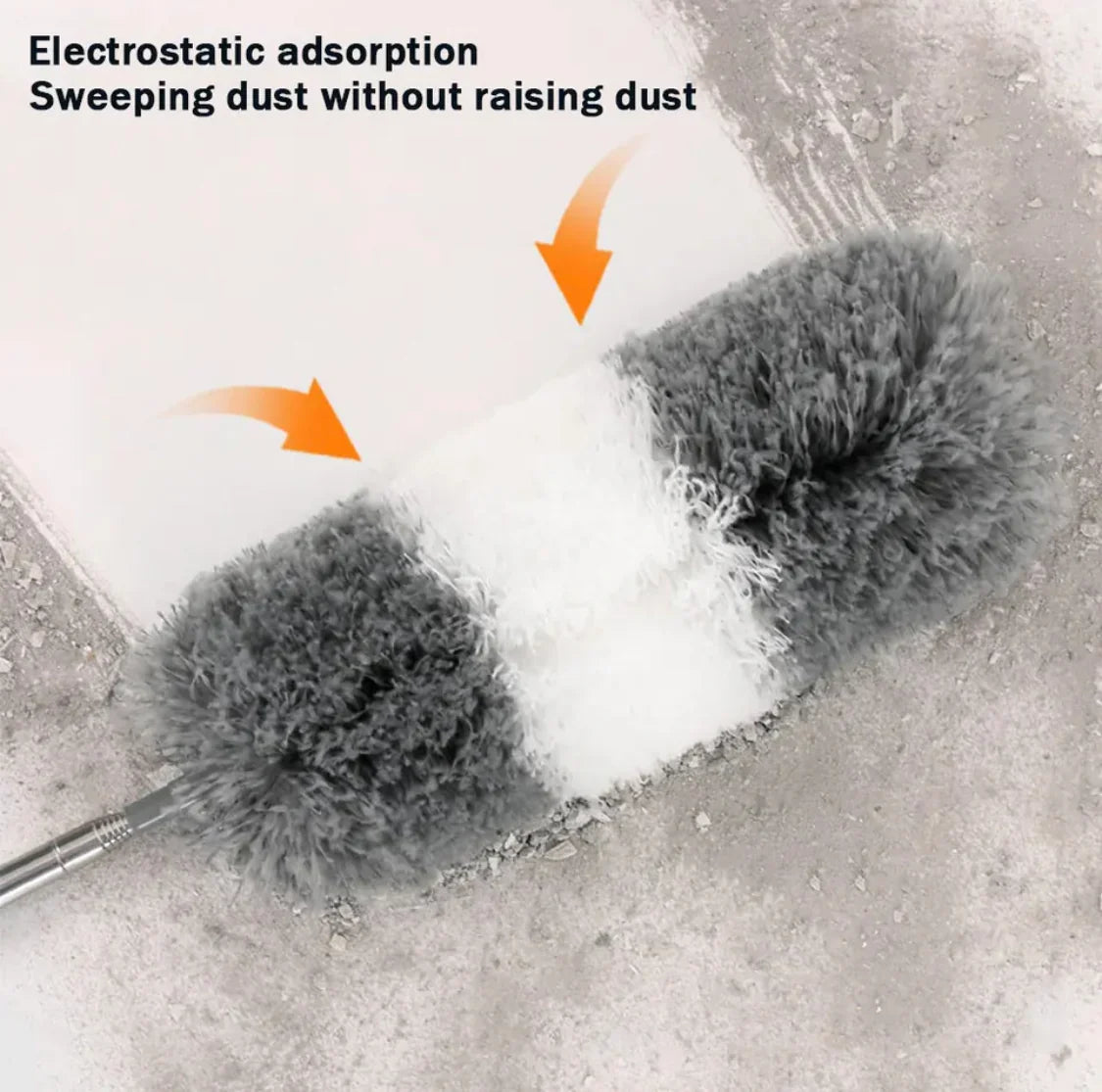 Premium High-Reach Ceiling Fan Duster Cleaner - 10 Feet Telescopic Stainless Steel Duster for Home & Office