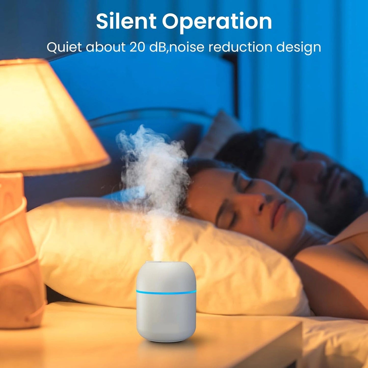 Portable Mini USB Humidifier with Night Light