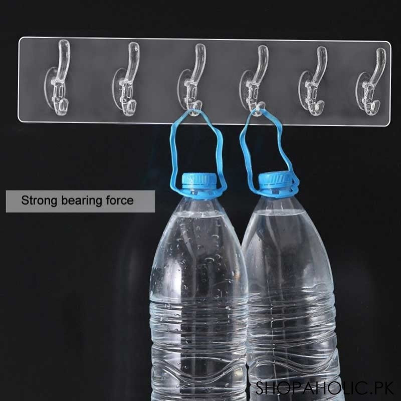 Self- Adhesive 6 Hooks Sticker Strip