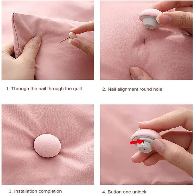 Mushroom Bed Clip, Blanket Buckles Bed Sheet Fixator Gripper, Double Press Bedspread Holder,