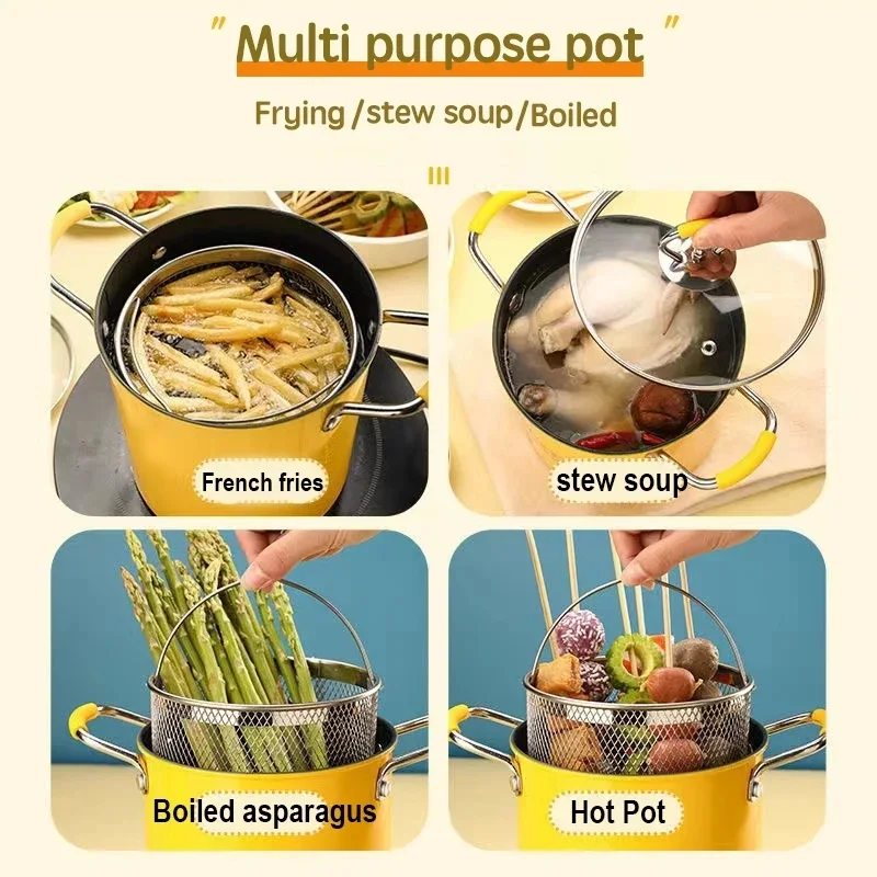 2L Deep Frying Strainer Pot
