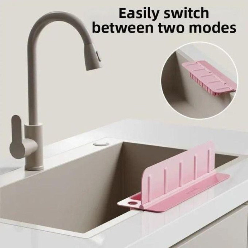 2 In 1 Kitchen Sink Splash Guard with Suction Cups