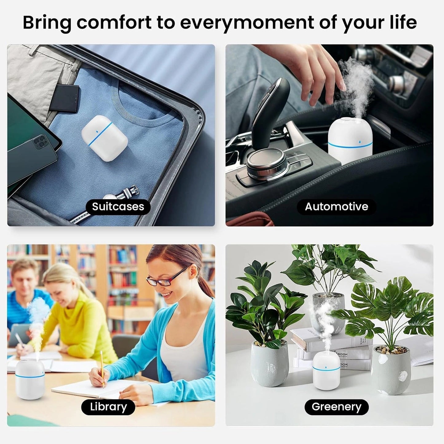 Portable Mini USB Humidifier with Night Light