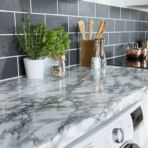 Self Adhesive high-quality thick Marble Sheet in Glossy Marble Material is Heat resistant, Water Proof, and Anti Oil.