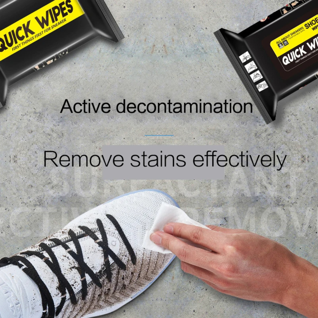 Disposable Shoe and bags Cleaning Wet Wipes For Quick Shine