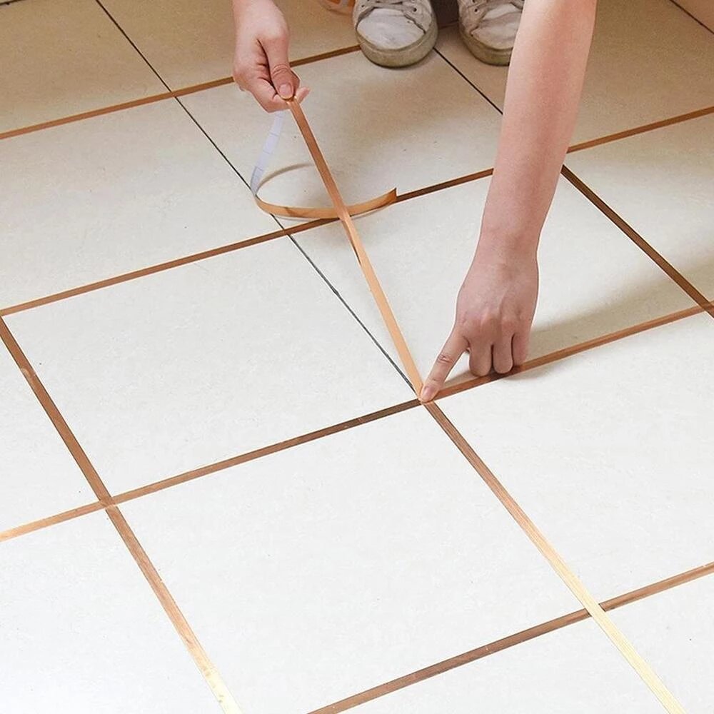 Self-Adhesive Golden Decoration Tape For Home Floor Tiles and Wall Décor