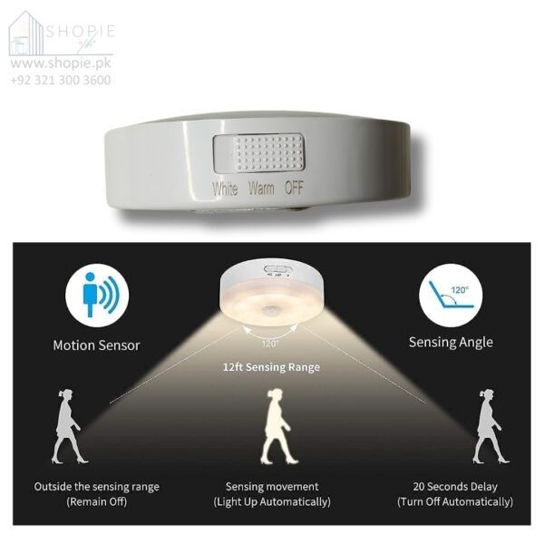 Motion Sensor LED Night Light – Automatic ON/OFF | USB Rechargeable