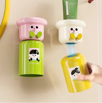 Cute Magnetic Toothbrush Holder-Cup Wall Mounted