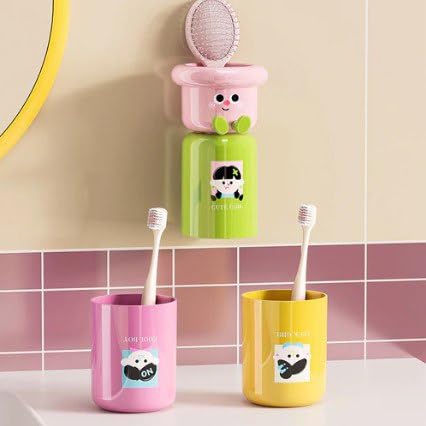 Cute Magnetic Toothbrush Holder-Cup Wall Mounted