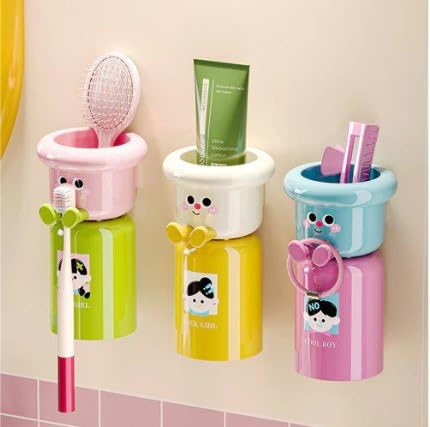 Cute Magnetic Toothbrush Holder-Cup Wall Mounted