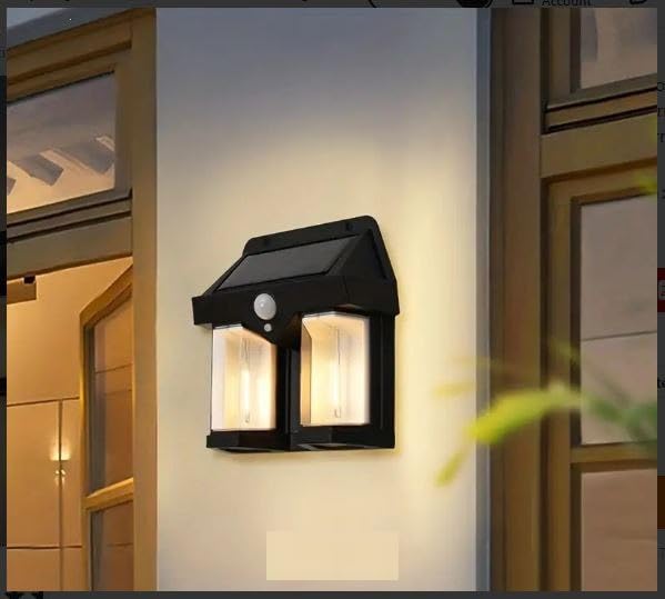 Dual Solar Motion Sensor Light Waterproof IP65 with Remote for Outdoor Home Garden Wall Compound Entrance Automatic Lamp