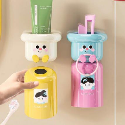 Cute Magnetic Toothbrush Holder-Cup Wall Mounted