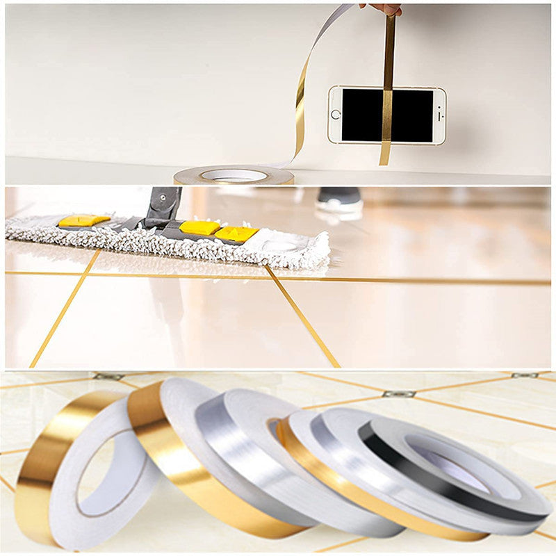 Self-Adhesive Golden Decoration Tape For Home Floor Tiles and Wall Décor