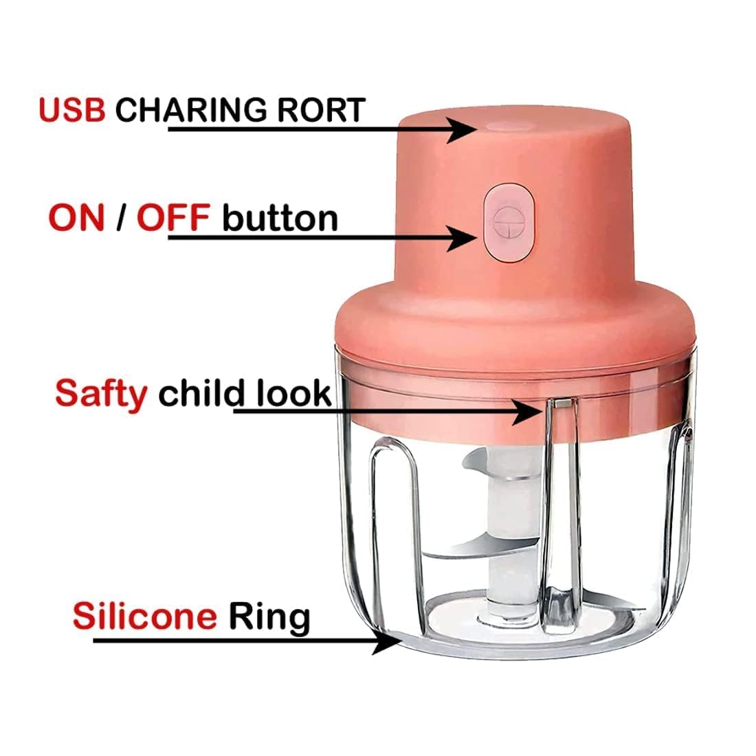 🥗 Wireless Electric Food Chopper 250ML  🥗