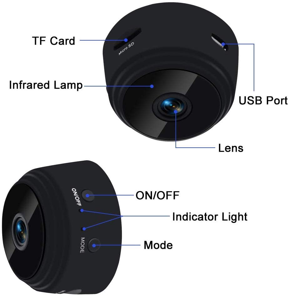 1080P Indoor Mini Hidden Camera Spy Wireless