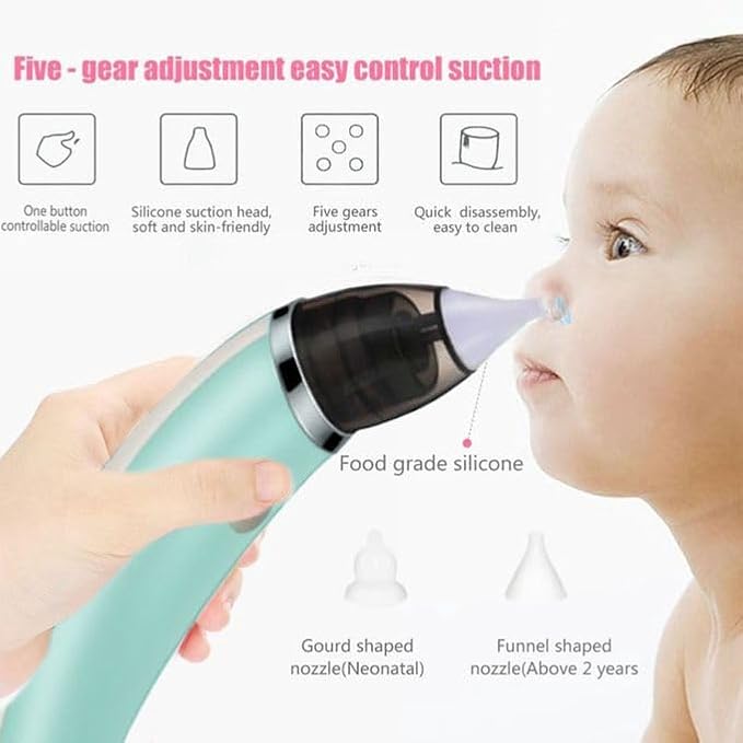 BABIES BLOOM Baby Nasal Aspirator Electric Safe Hygienic Nose Cleaner for Newborns and Toddlers