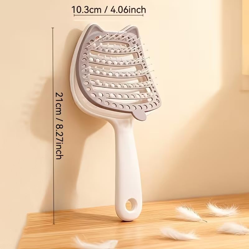 Detangling Hair Brush with Removable Base for Easy Cleaning