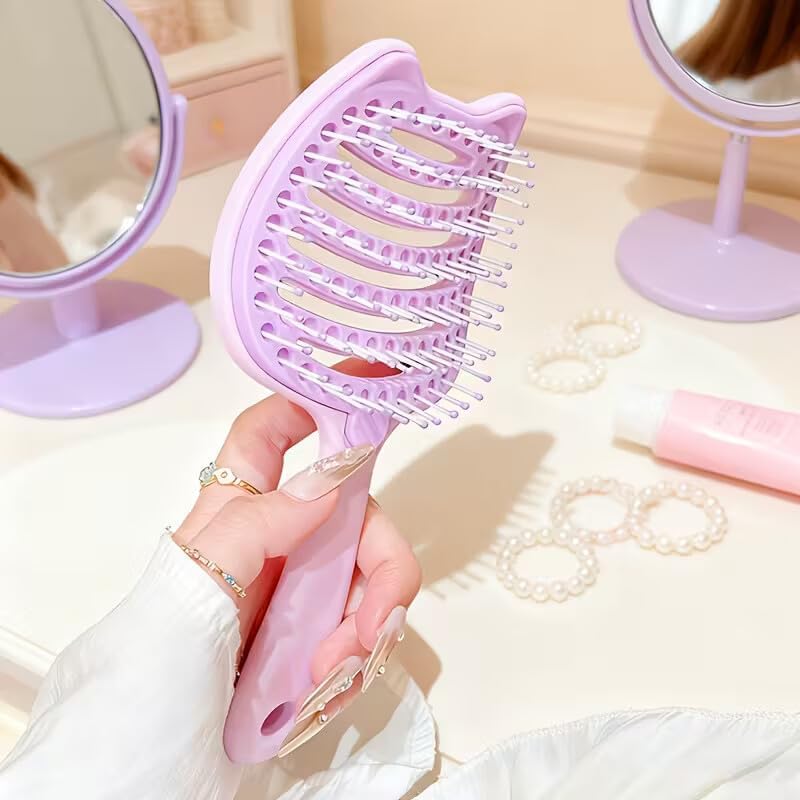 Detangling Hair Brush with Removable Base for Easy Cleaning