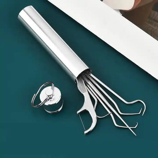 Teeth Cleaner Portable 7 Pieces Toothpicks Pocket KeyChain