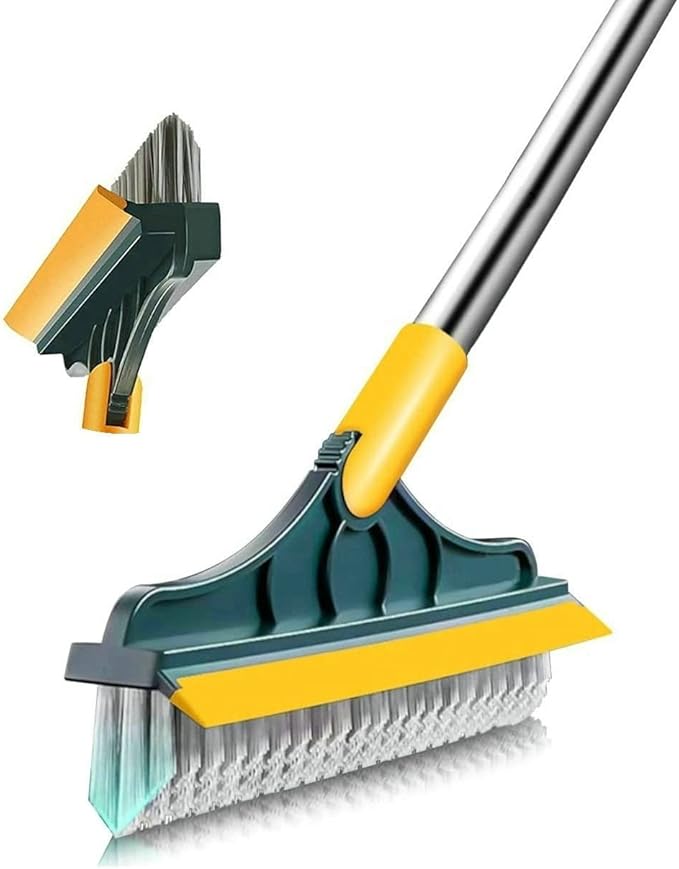 2 in 1 Floor Brush Scrubber with Long Handle