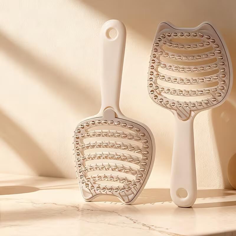 Detangling Hair Brush with Removable Base for Easy Cleaning