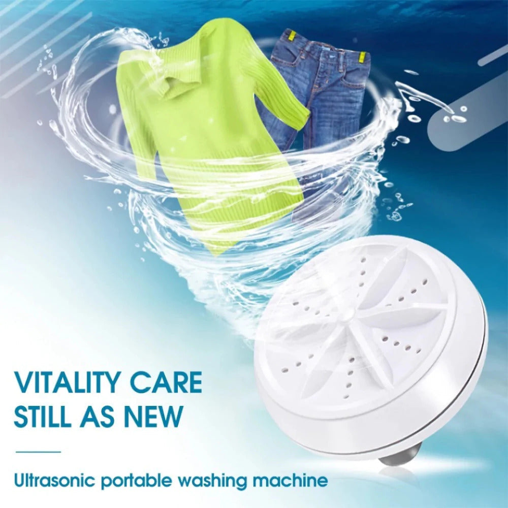 Portable Mini Turbo Washer USB Powered Cleaning Washing Machine for Underwear Socks Mini Ultrasonic Turbo Washer for Home Travel