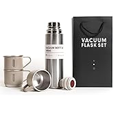 3 Cup Double-Layer Stainless Steel Vacuum Flask Set