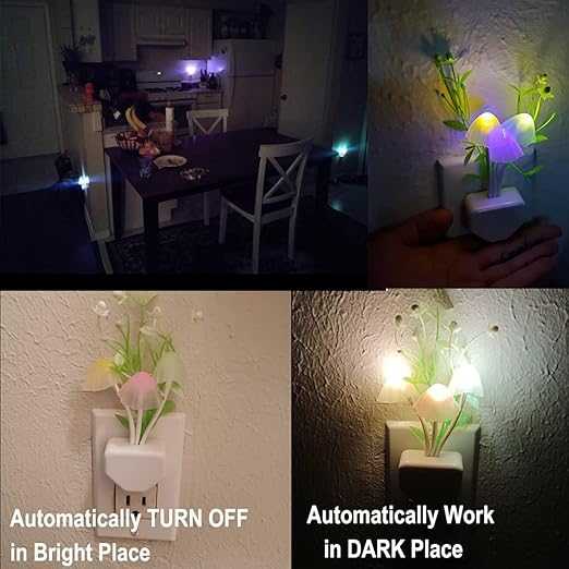 Cute Mushroom LED Night Light – Pack of 2
