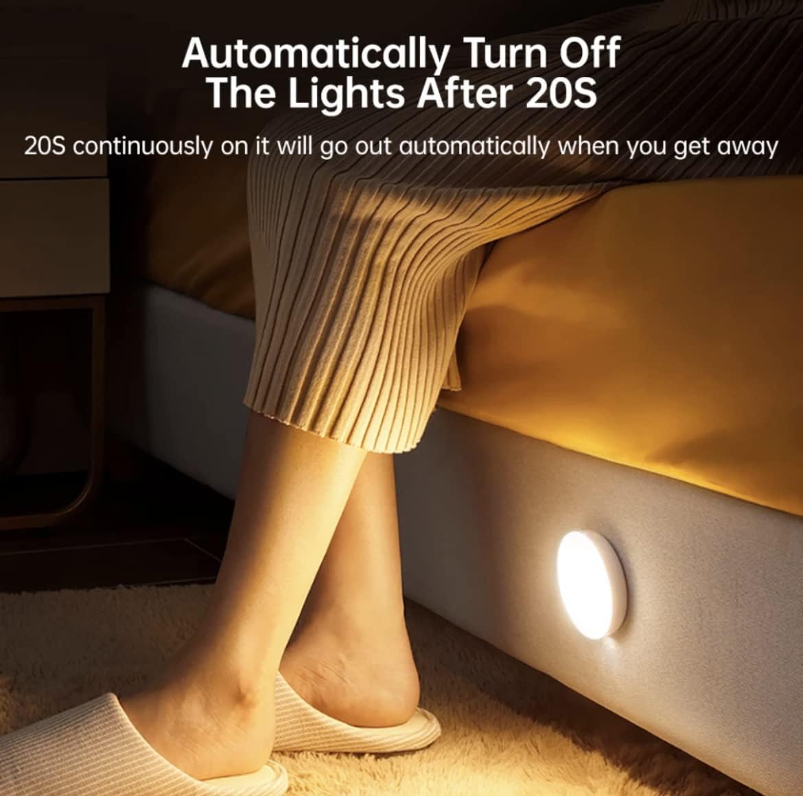 Motion Sensor LED Night Light – Automatic ON/OFF | USB Rechargeable