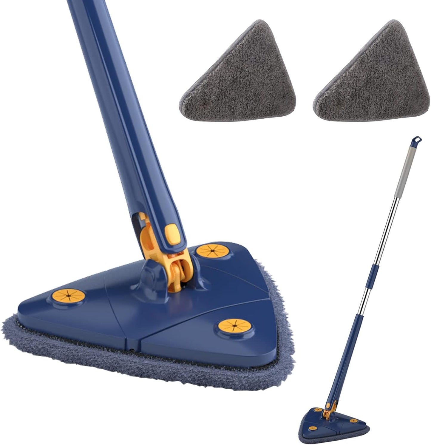 Triangle Mop 360 Rotating Adjustable With Twist Squeeze Wall & Floor Cleaner