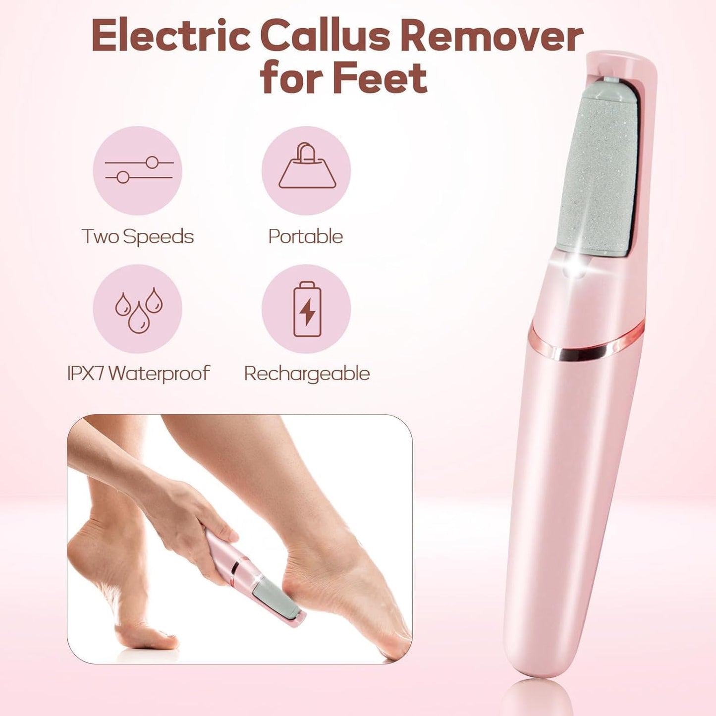 Finishing Touch Flawless Pedi Electronic Tool File and Callus Remover, Pedicure