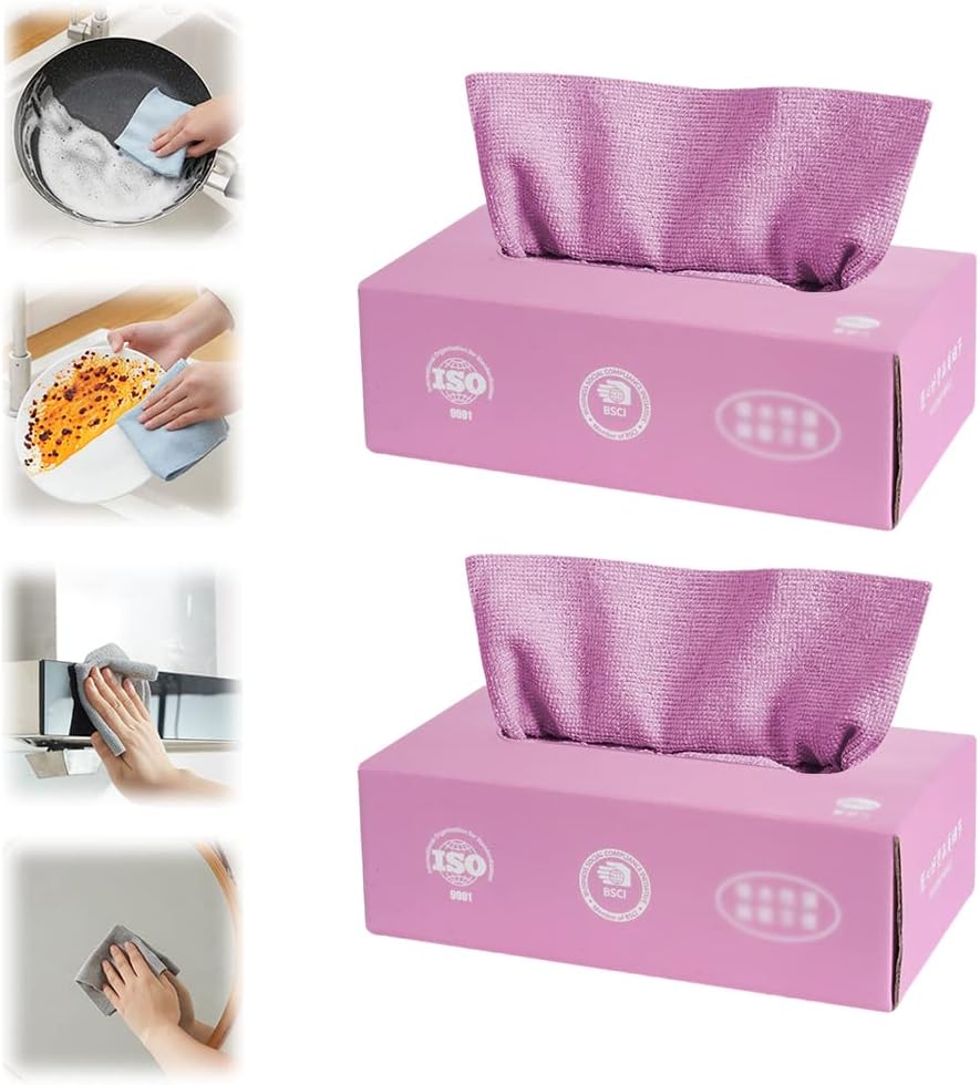 Microfiber Towel Absorbent Kitchen Cleaning Dishcloths Reusable 20Pcs/box