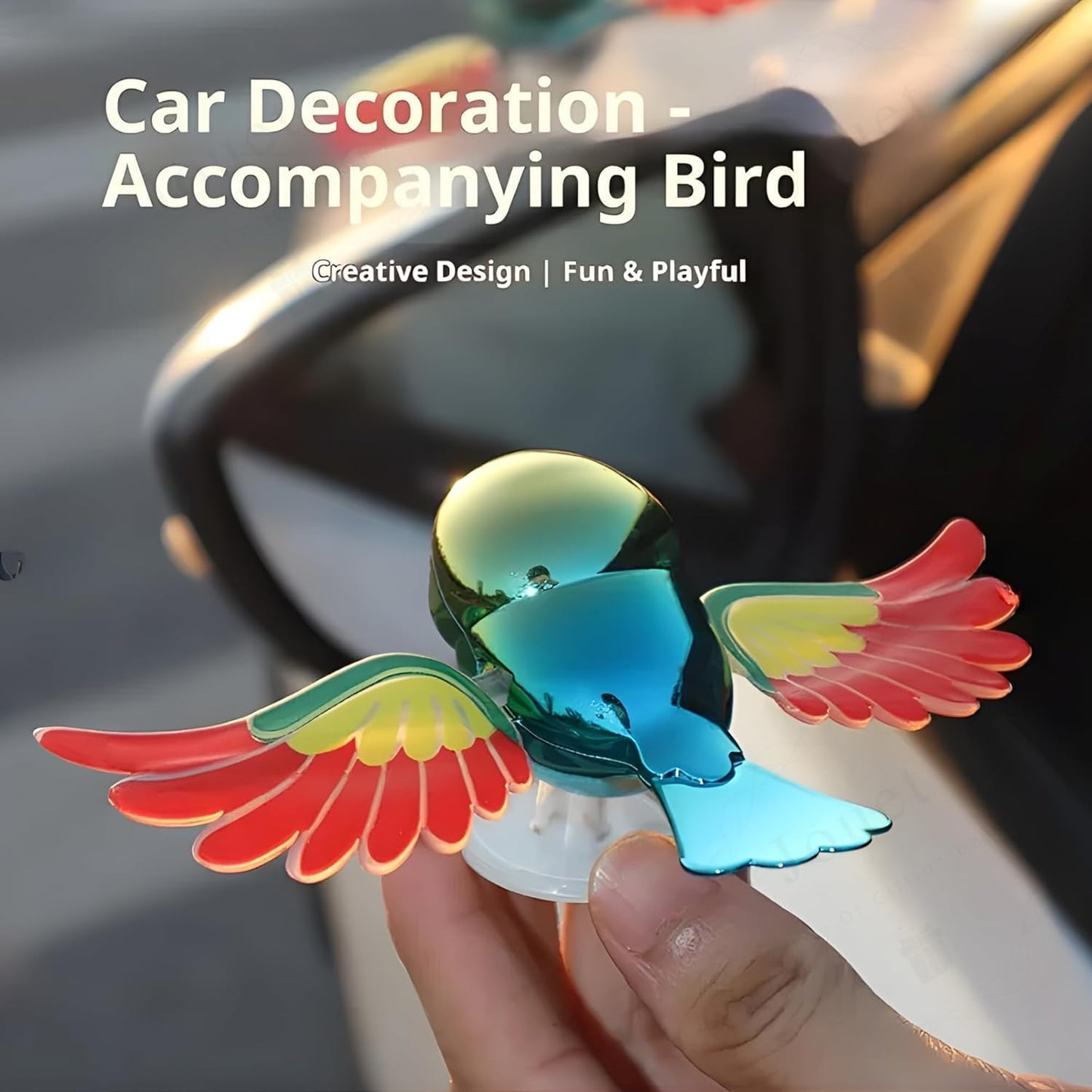 Flying Bird Car & Bike Decoration with Flapping Wings