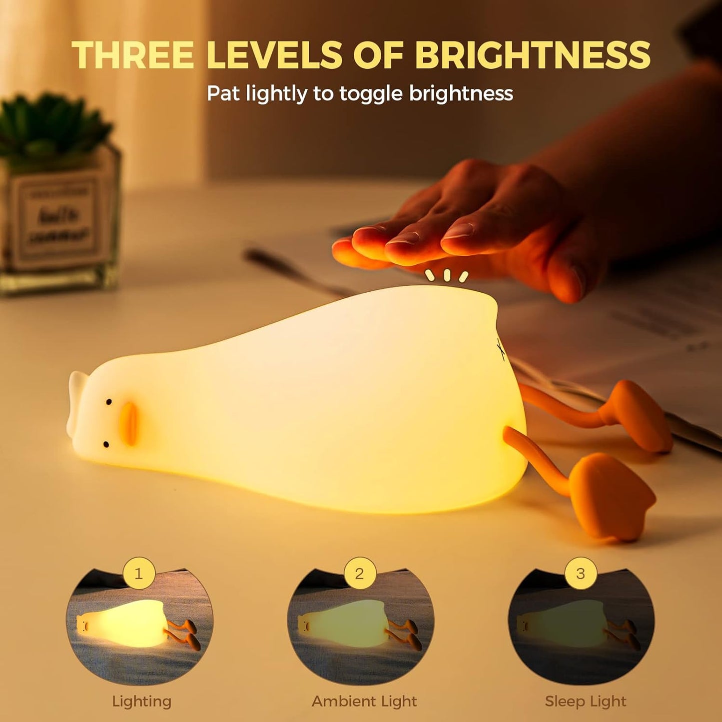 Cute Duck Night Light with Soft Glow