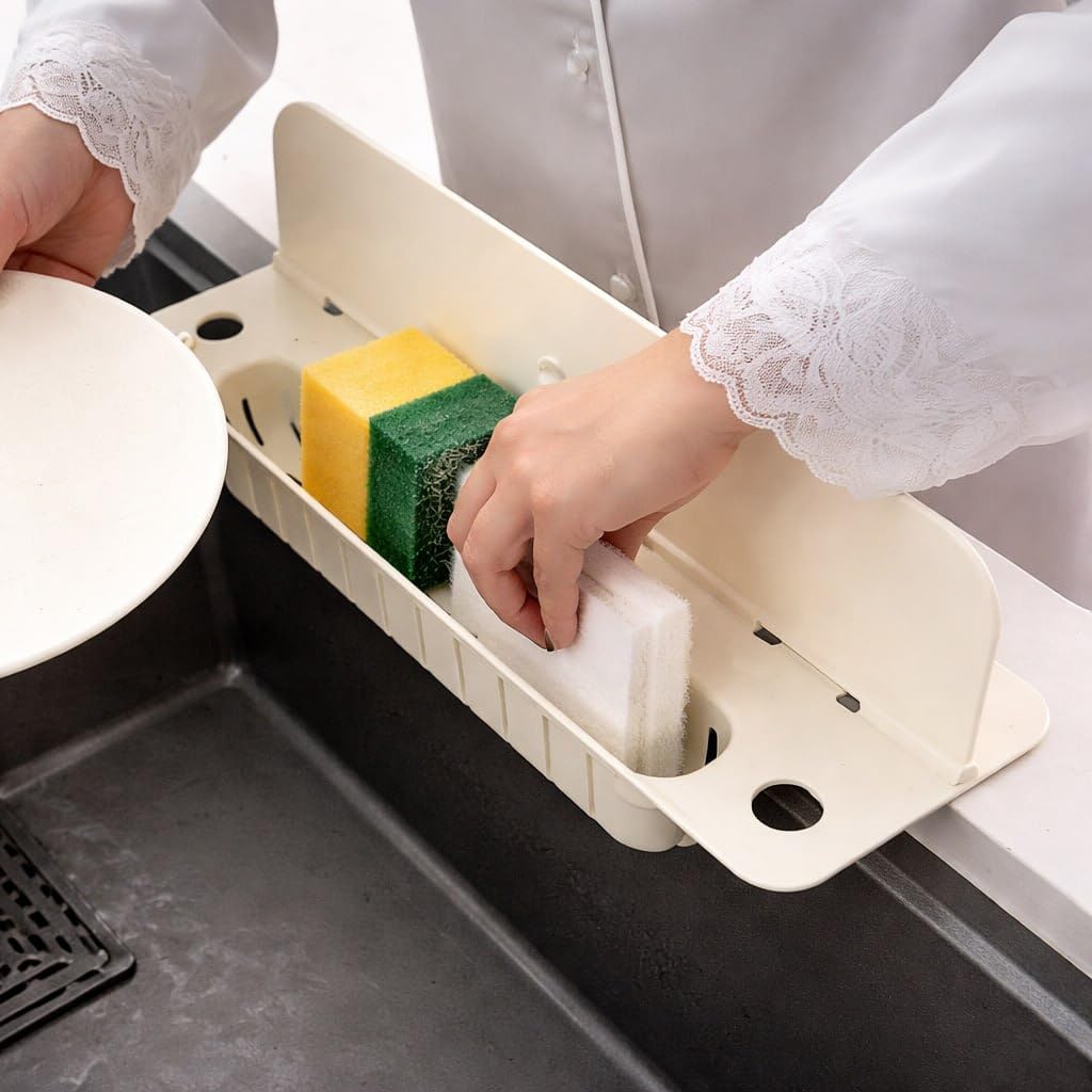 2 In 1 Kitchen Sink Splash Guard with Suction Cups