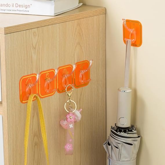 6PCS Long Strip Hook,Stylish Wall Mounted Hook