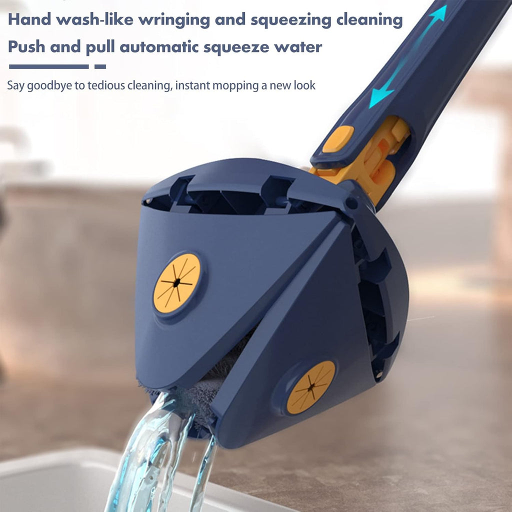 Triangle Mop 360 Rotating Adjustable With Twist Squeeze Wall & Floor Cleaner