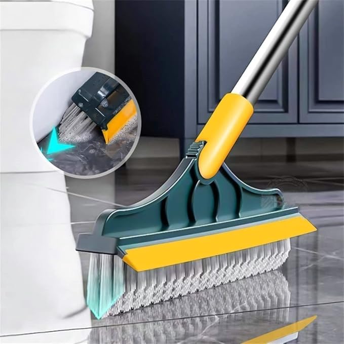 2 in 1 Floor Brush Scrubber with Long Handle