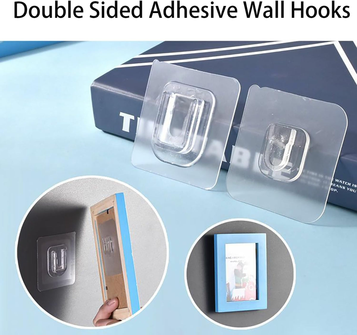 Magic Double-Sided Wall Hooks – Strong Grip No Drill