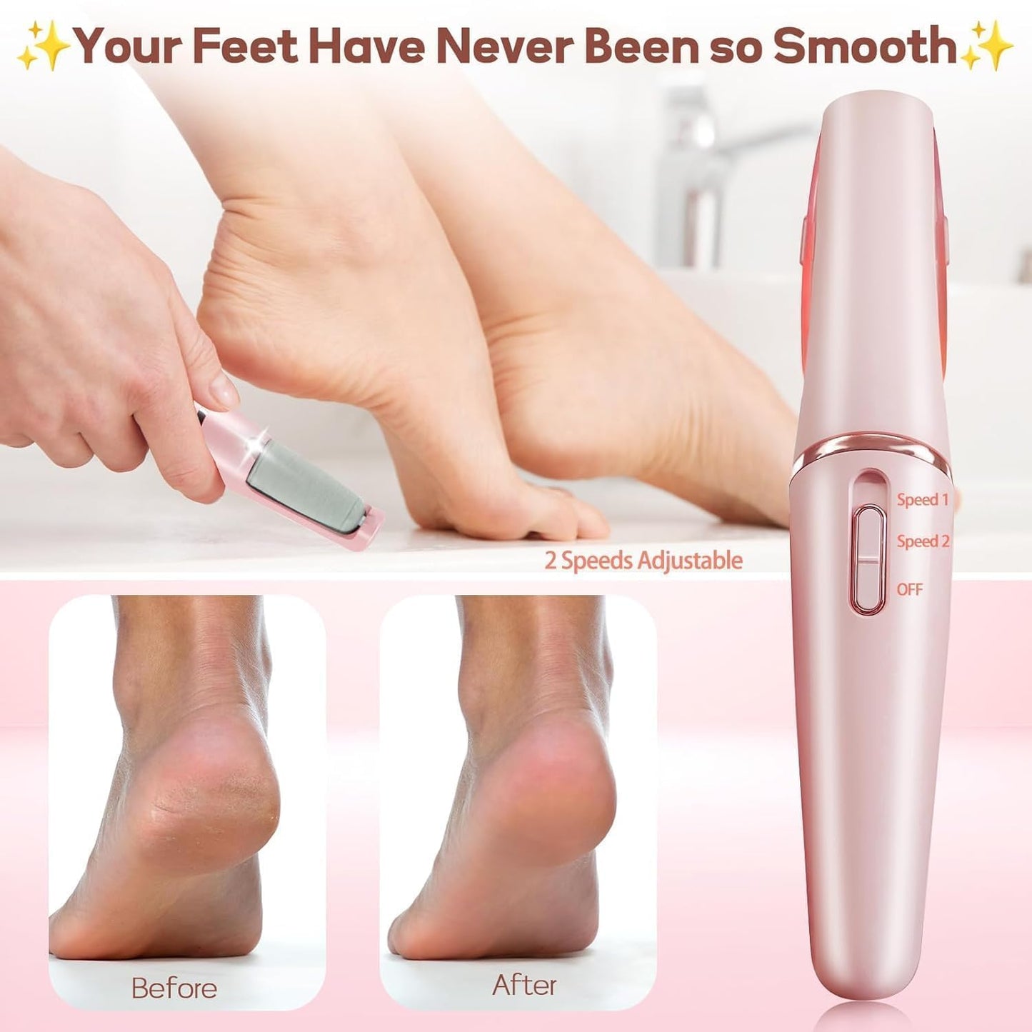 Finishing Touch Flawless Pedi Electronic Tool File and Callus Remover, Pedicure